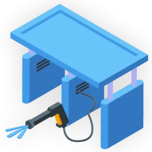 Stilizēta Pa&scaron;apkalpo&scaron;anās tipa automazgātavas grafika