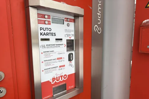 Automazgātavas naudas maiņas aparāts.