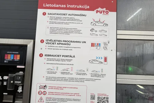 Lieto&scaron;anas instrukcija &ndash; sagatavojiet auto, izvēlieties programmu, iebrauciet portālā &ndash; PUTO express Rīgā