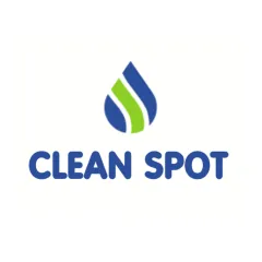 Zilzaļ&scaron; logotips ar uzrakstu "Clean Spot".