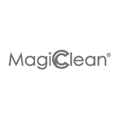 MagiClean logotips pelēkā krāsā.