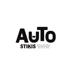 Auto Stikls logotips ar tekstu "mazgā&scaron;ana, detaling".