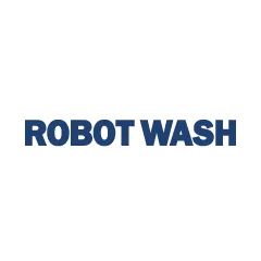 Robot Wash logotips baltā fonā.